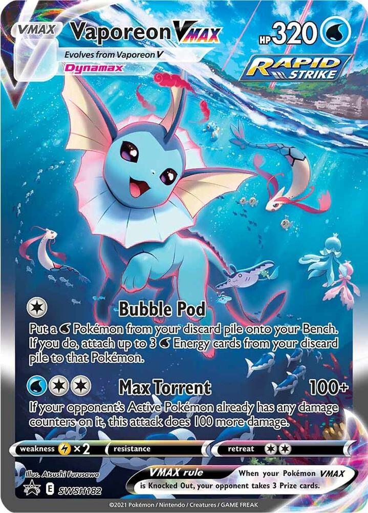 Vaporeon VMAX - SWSH182 card image