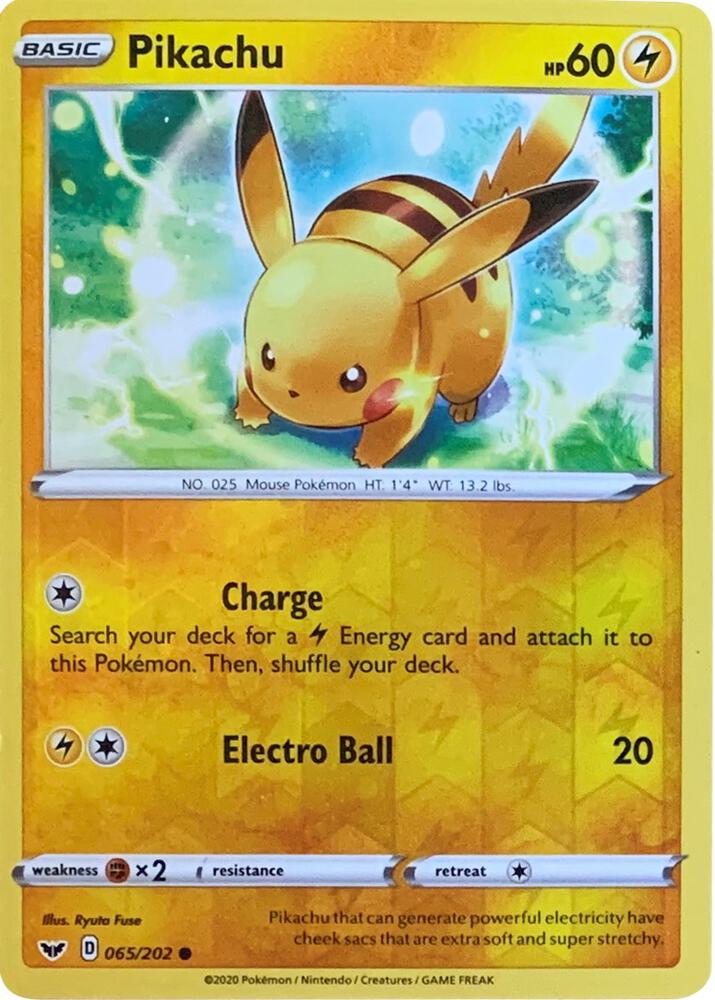 Pikachu - 065/202 (Reverse Cosmos Holo) card image