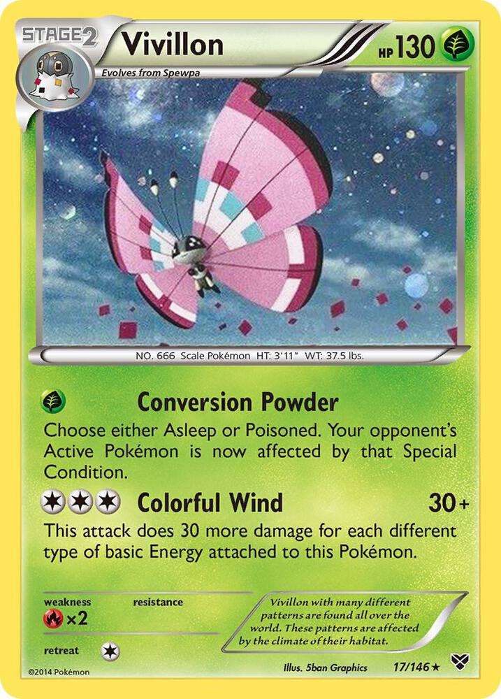 Vivillon - 17/146 (Cosmos Holo) card image