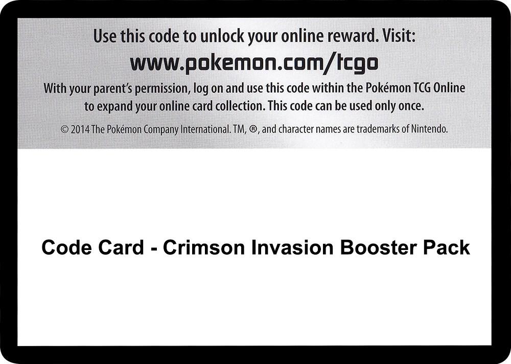 Code Card - Crimson Invasion Booster Pack card image
