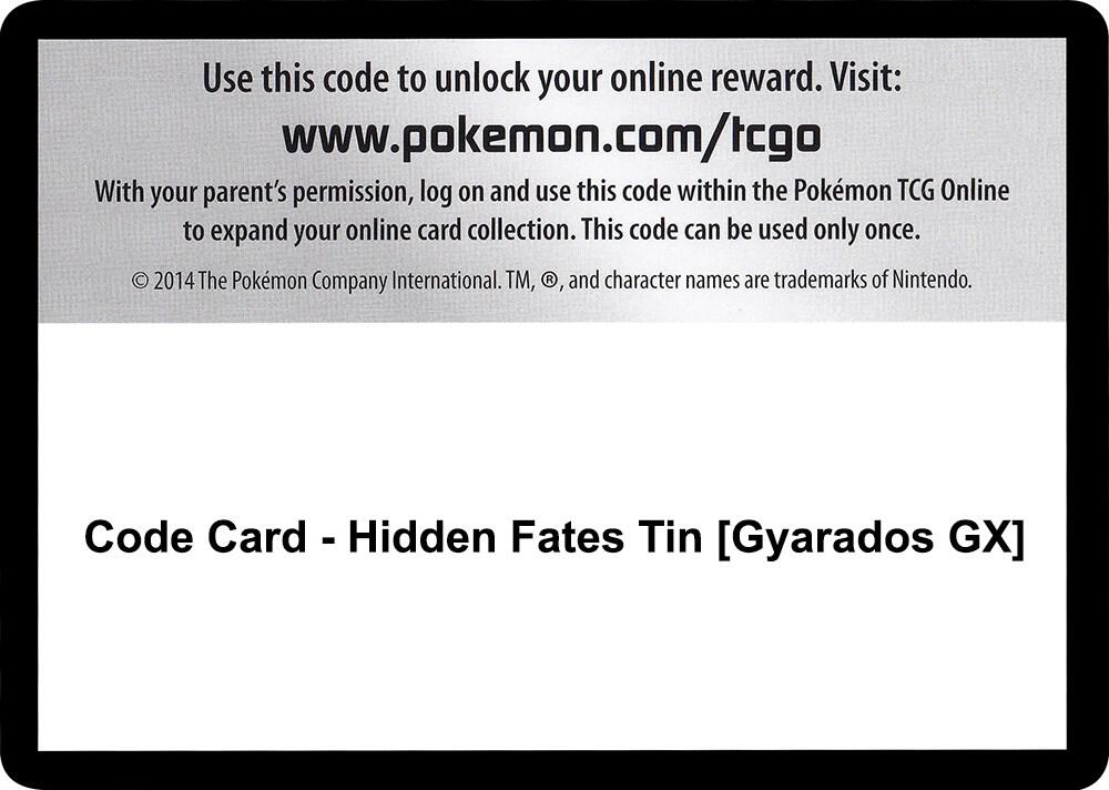Code Card - Hidden Fates Tin [Gyarados GX] card image
