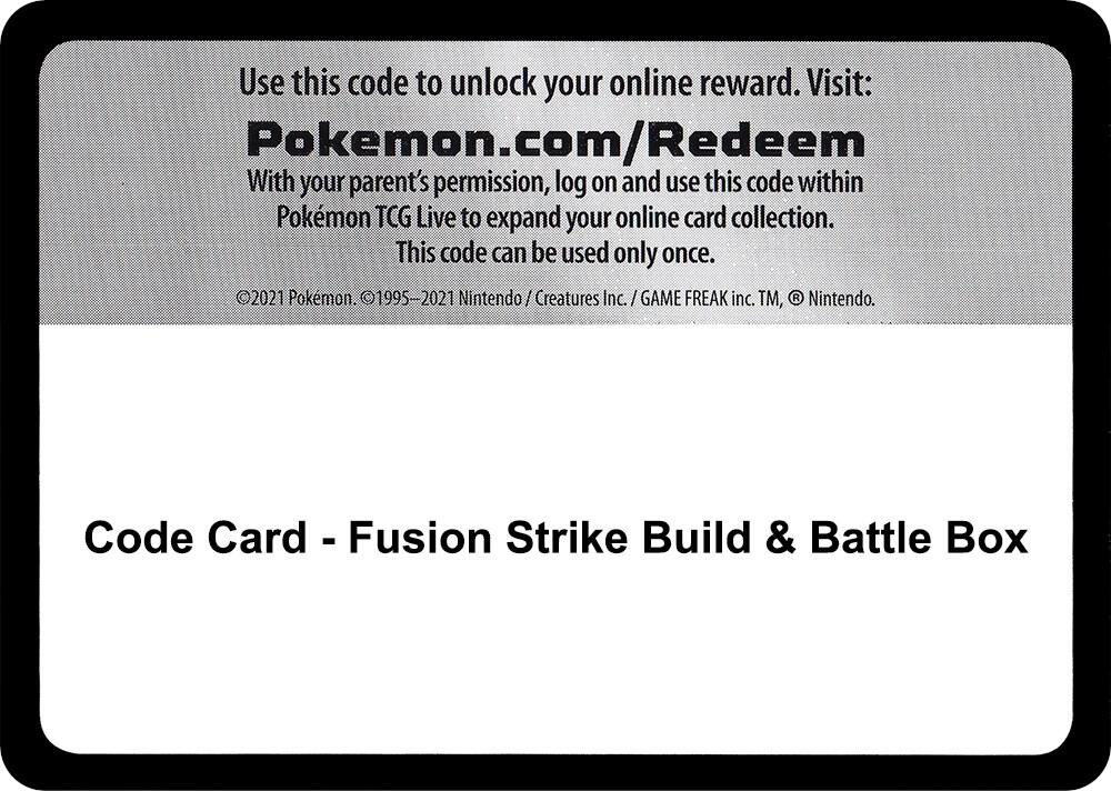 Code Card - Fusion Strike Build & Battle Box card image