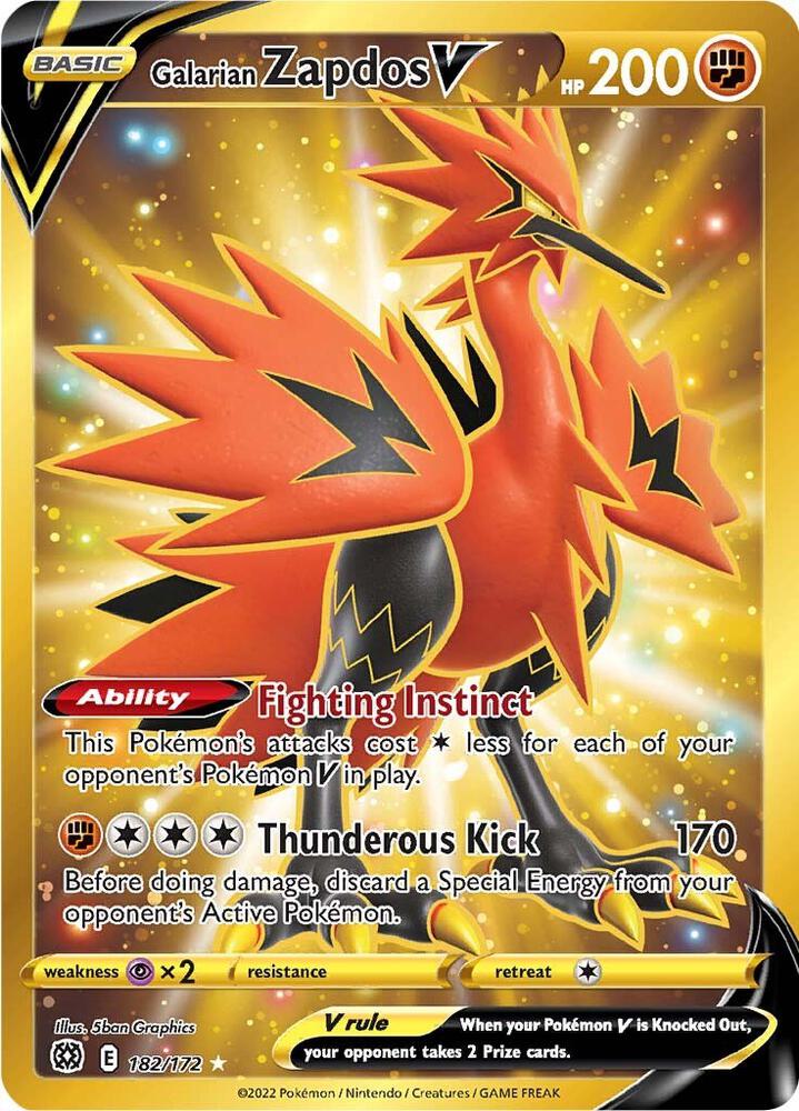 Galarian Zapdos V (Secret) card image