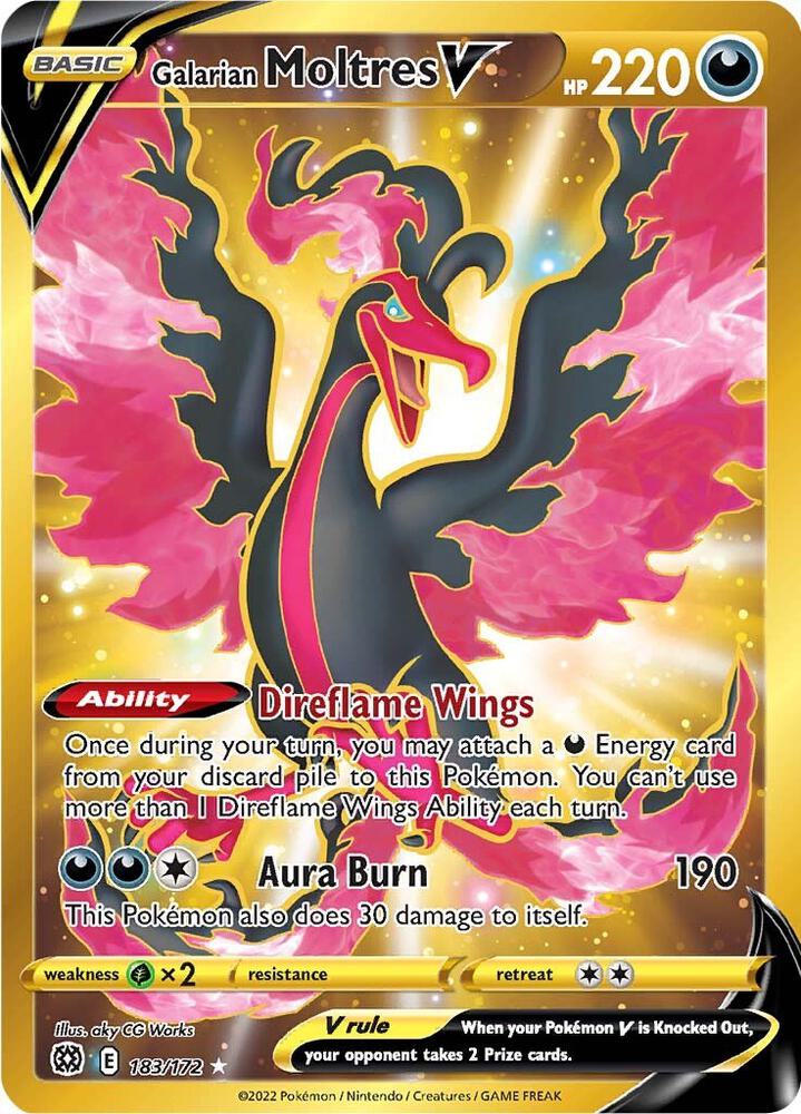 Galarian Moltres V (Secret) card image