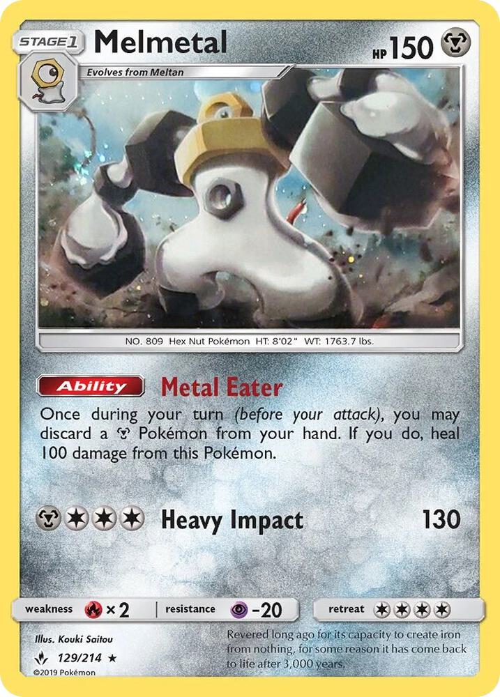 Melmetal - 129/214 (Cosmos Holo) card image