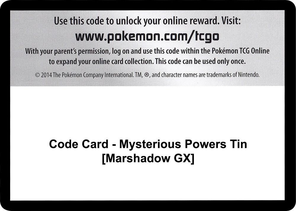 Code Card - Mysterious Powers Tin [Marshadow GX] card image
