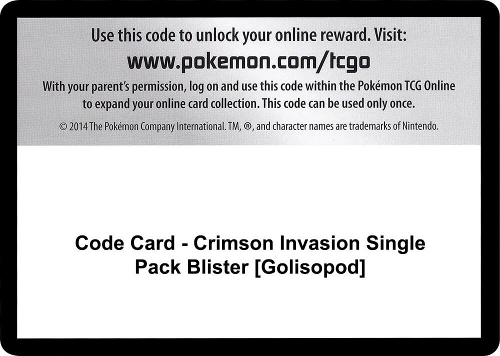 Code Card - Crimson Invasion Single Pack Blister [Golisopod] card image