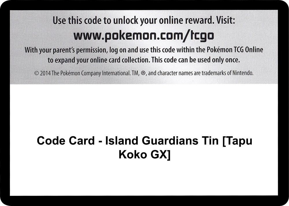 Code Card - Island Guardians Tin [Tapu Koko GX] card image