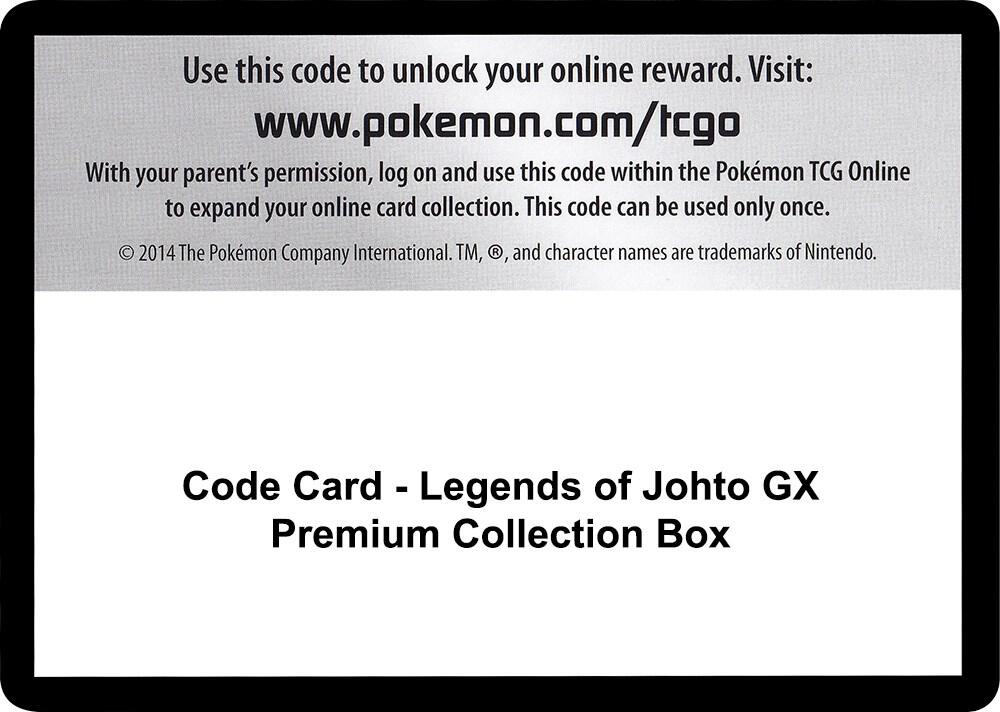 Code Card - Legends of Johto GX Premium Collection Box card image