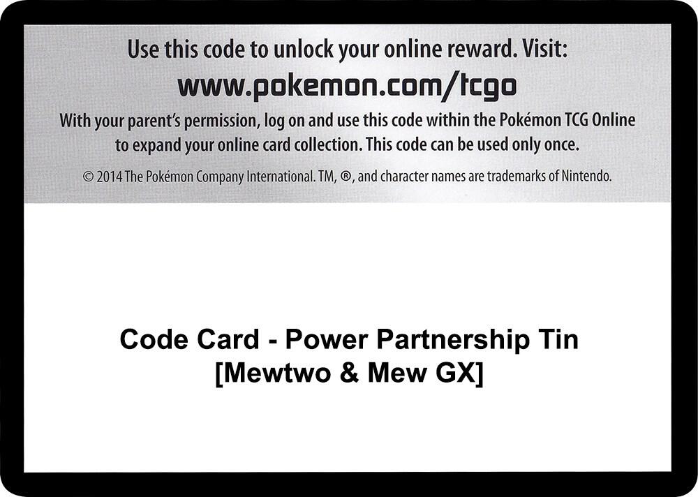 Code Card - Power Partnership Tin [Mewtwo & Mew GX] card image