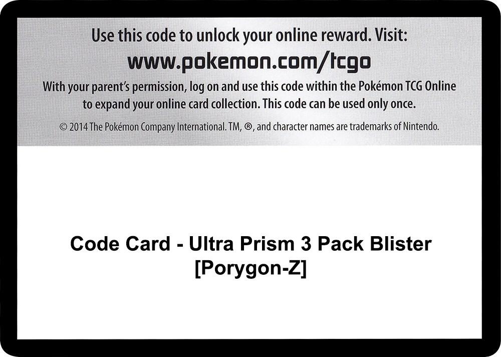 Code Card - Ultra Prism 3 Pack Blister [Porygon-Z] card image