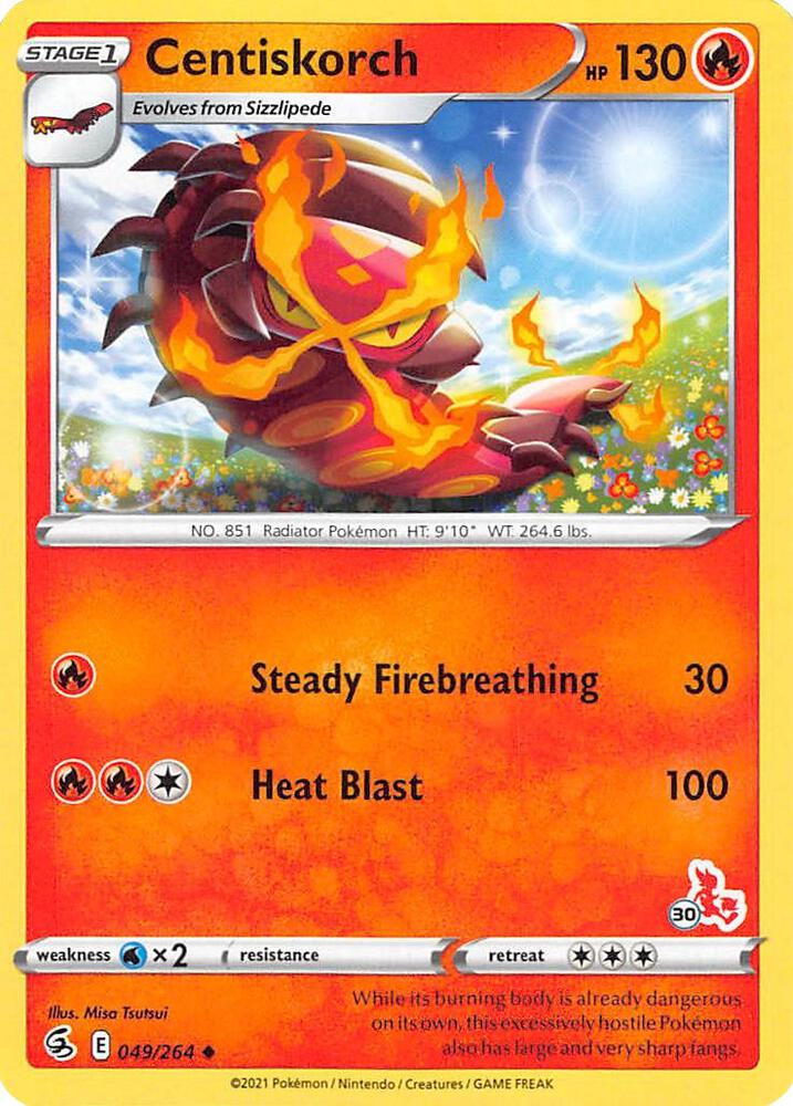Centiskorch - 049/264 (#30 Cinderace Stamped) card image