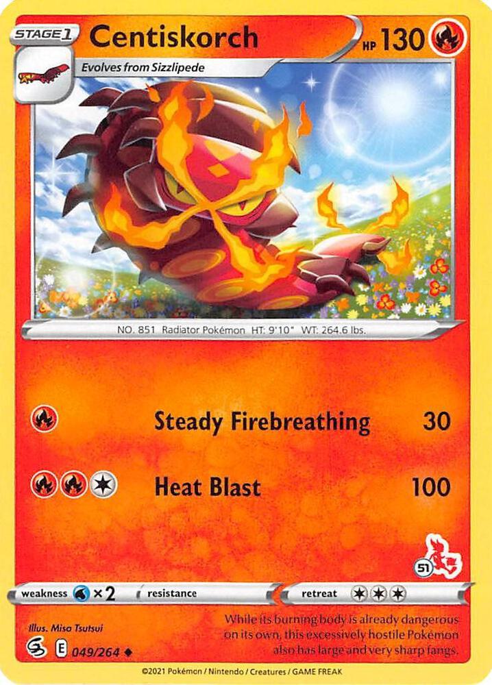 Centiskorch - 049/264 (#51 Cinderace Stamped) card image