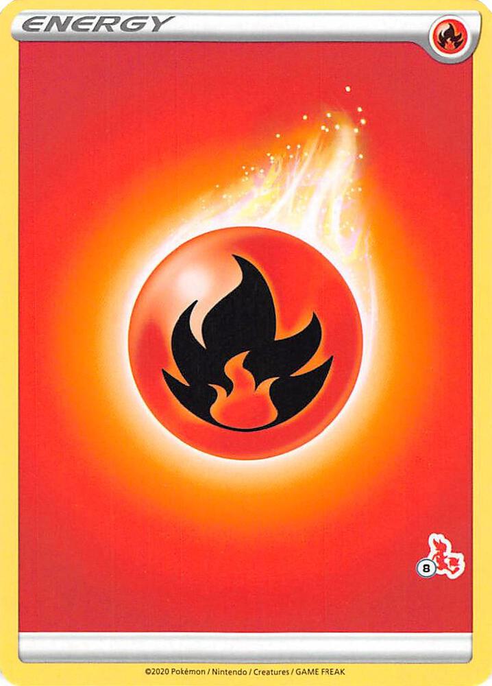 Fire Energy (#8 Cinderace Stamped) card image