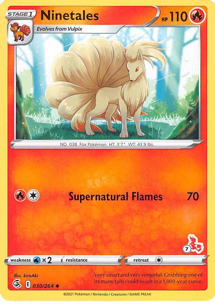 Ninetales - 030/264 (#7 Cinderace Stamped) card image