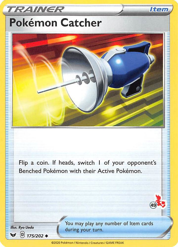 Pokemon Catcher - 175/202 (#49 Cinderace Stamped) card image
