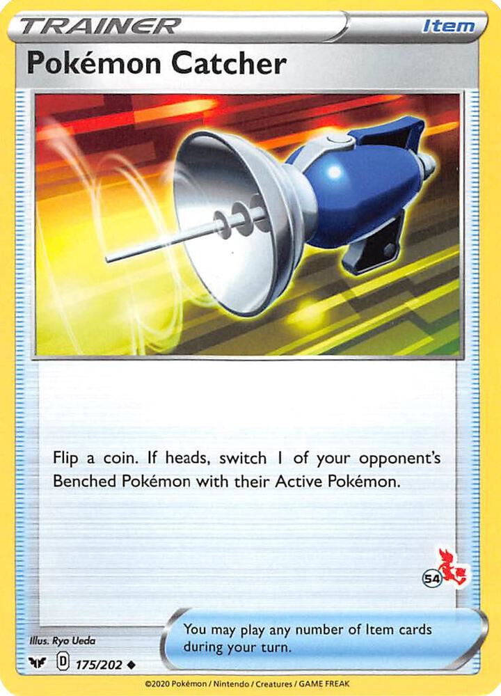 Pokemon Catcher - 175/202 (#54 Cinderace Stamped) card image