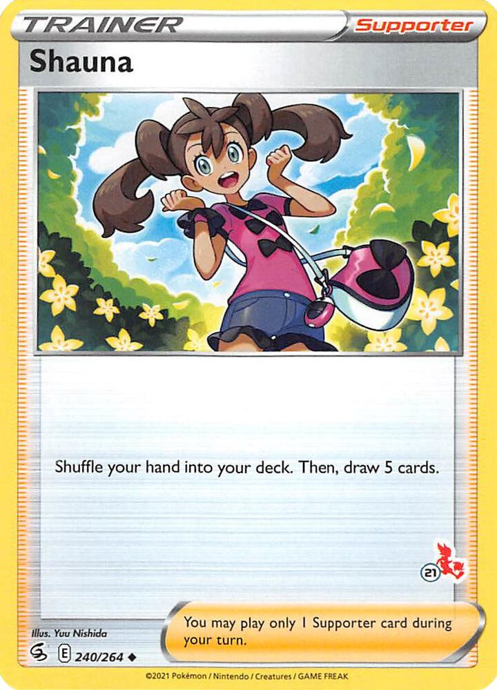 Shauna - 240/264 (#21 Cinderace Stamped) card image