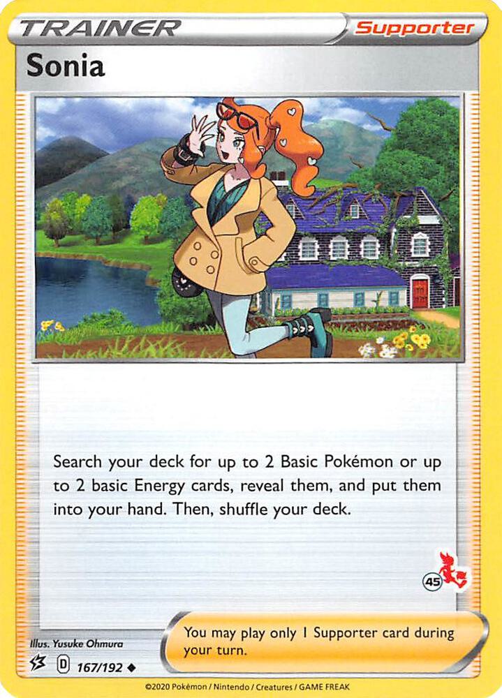 Sonia - 167/192 (#45 Cinderace Stamped) card image