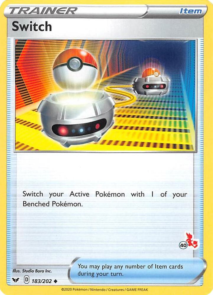 Switch - 183/202 (#40 Cinderace Stamped) card image