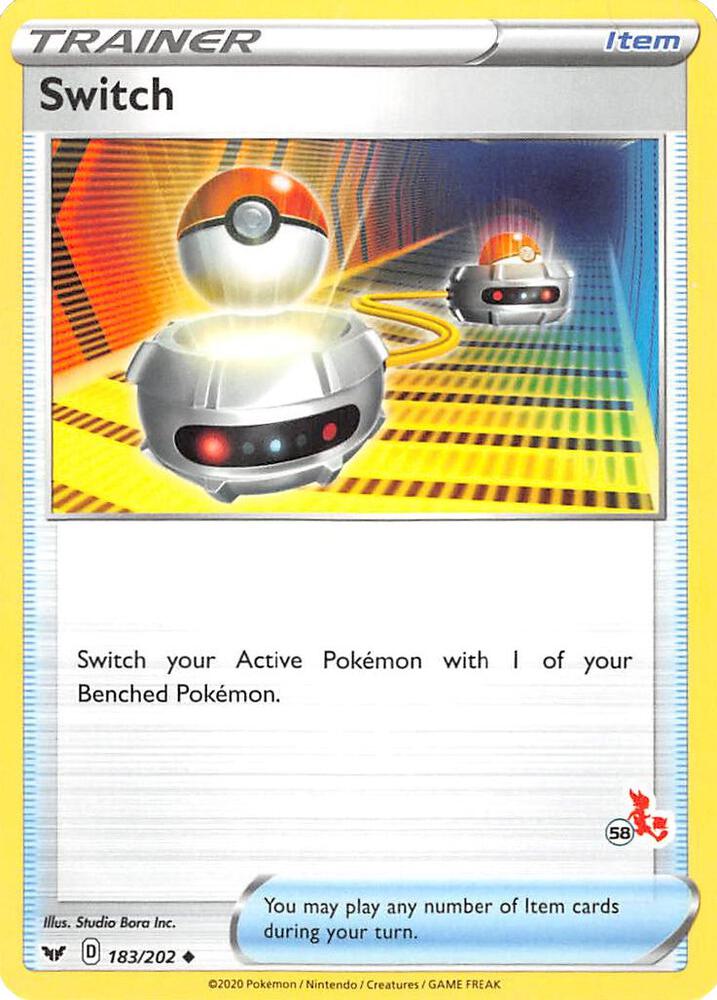 Switch - 183/202 (#58 Cinderace Stamped) card image