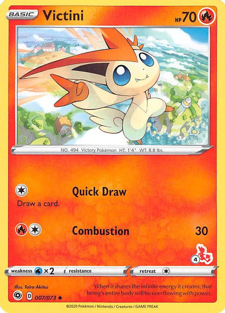Victini - 007/073 (#4 Cinderace Stamped) card image