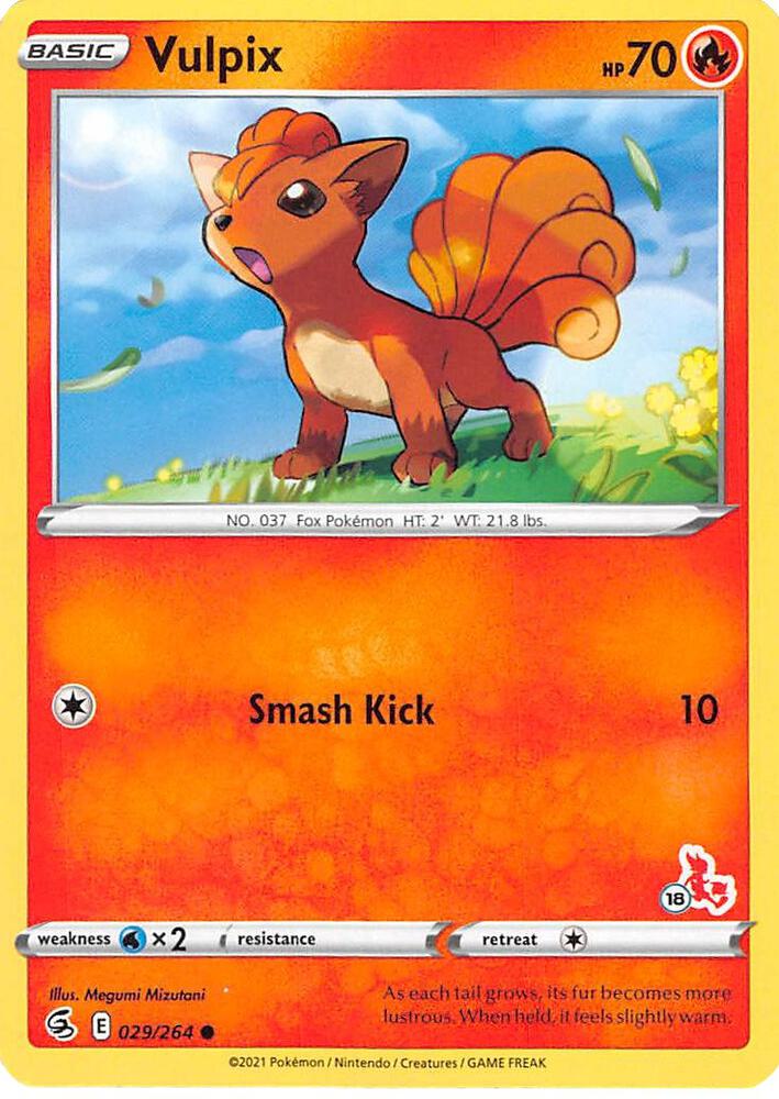 Vulpix - 029/264 (#18 Cinderace Stamped) card image