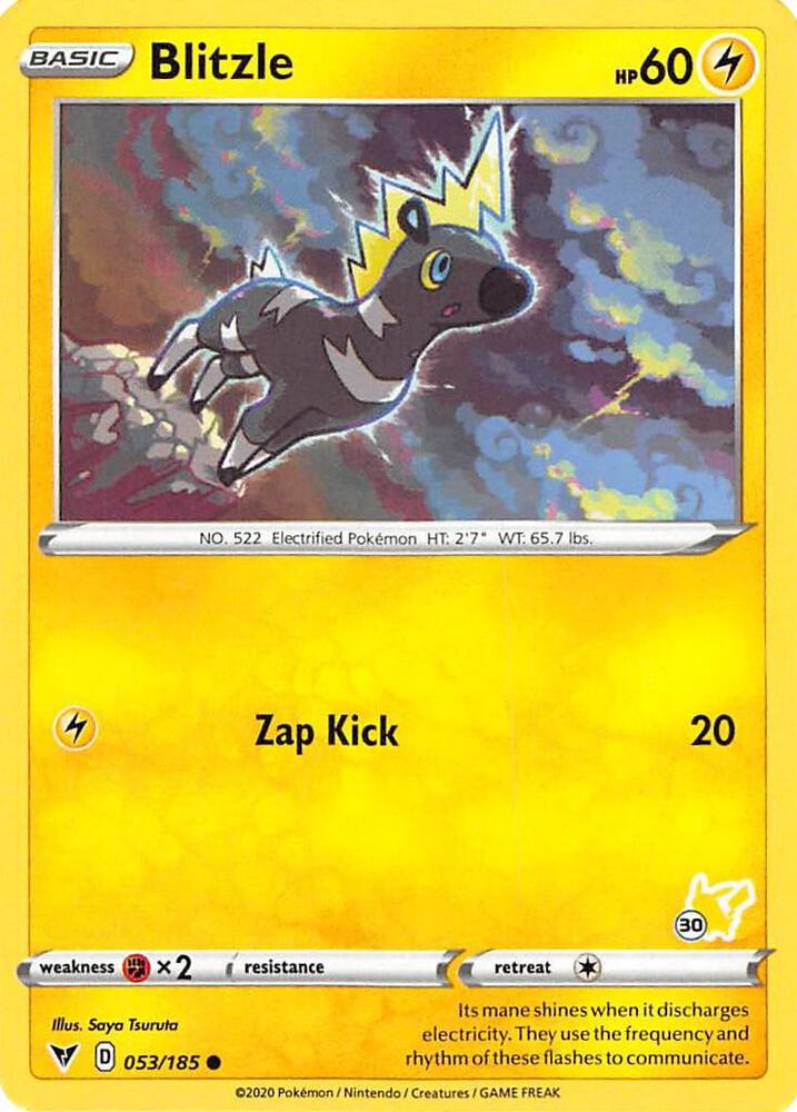 Blitzle - 053/185 (#30 Pikachu Stamped) card image
