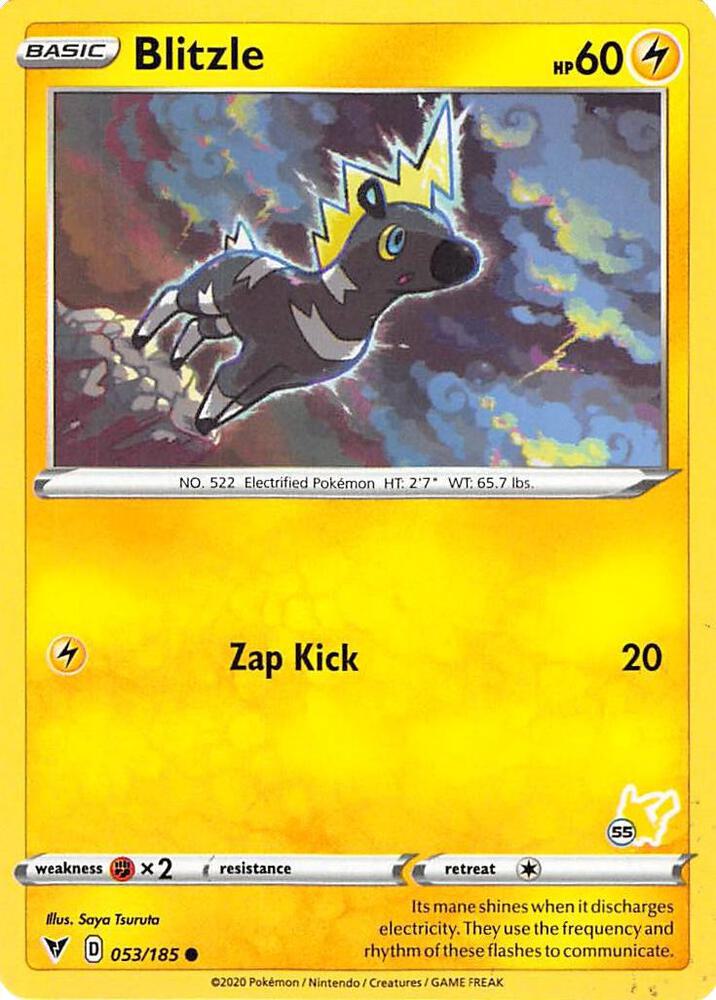 Blitzle - 053/185 (#55 Pikachu Stamped) card image