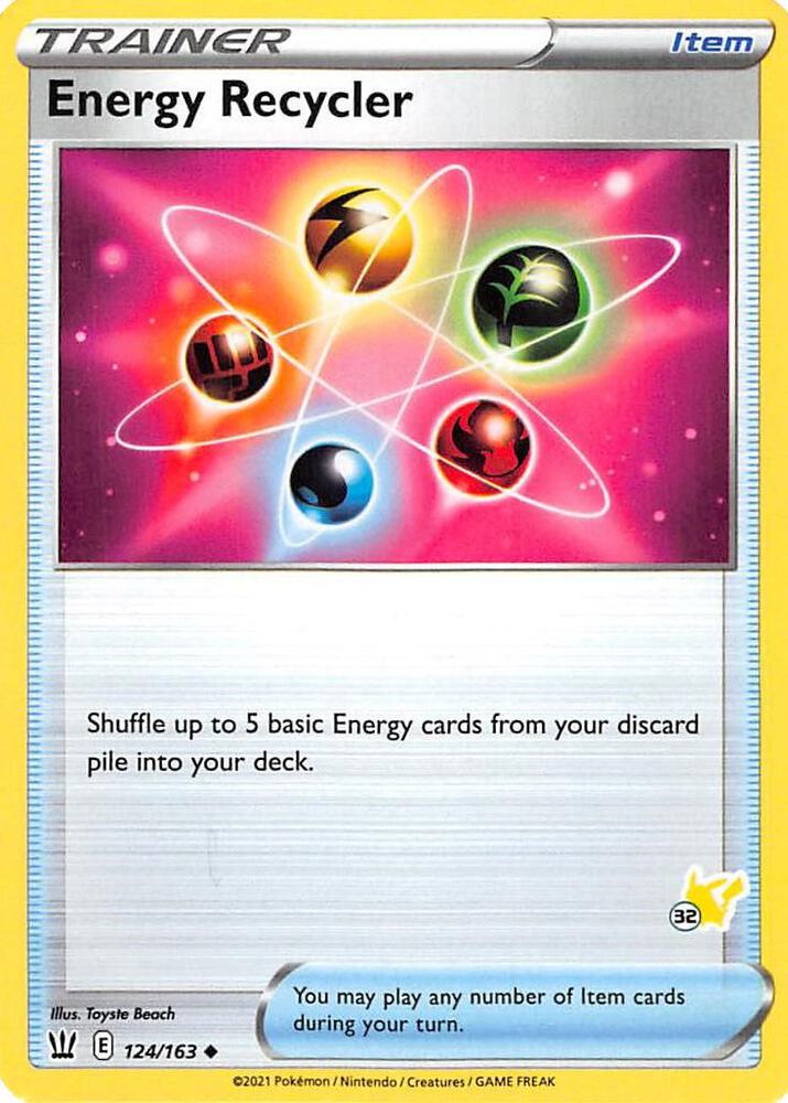 Energy Recycler - 124/163 (#32 Pikachu Stamped) card image