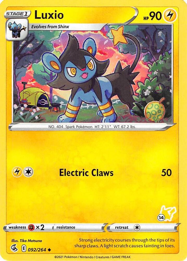 Luxio - 092/264 (#14 Pikachu Stamped) card image