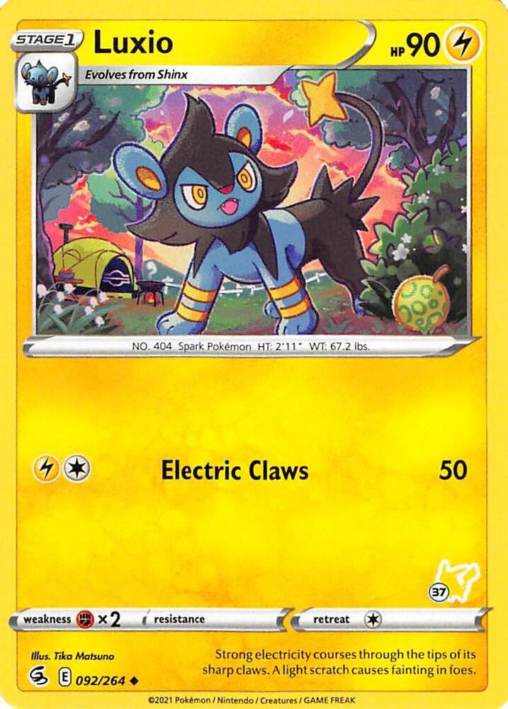 Luxio - 092/264 (#37 Pikachu Stamped) card image