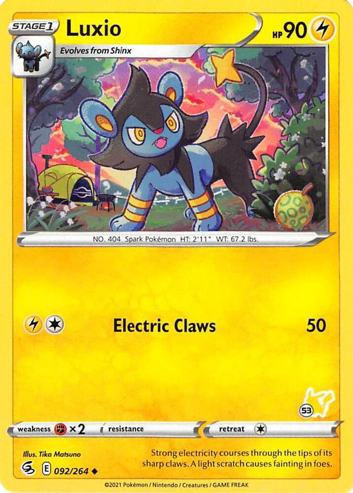 Luxio - 092/264 (#53 Pikachu Stamped) card image