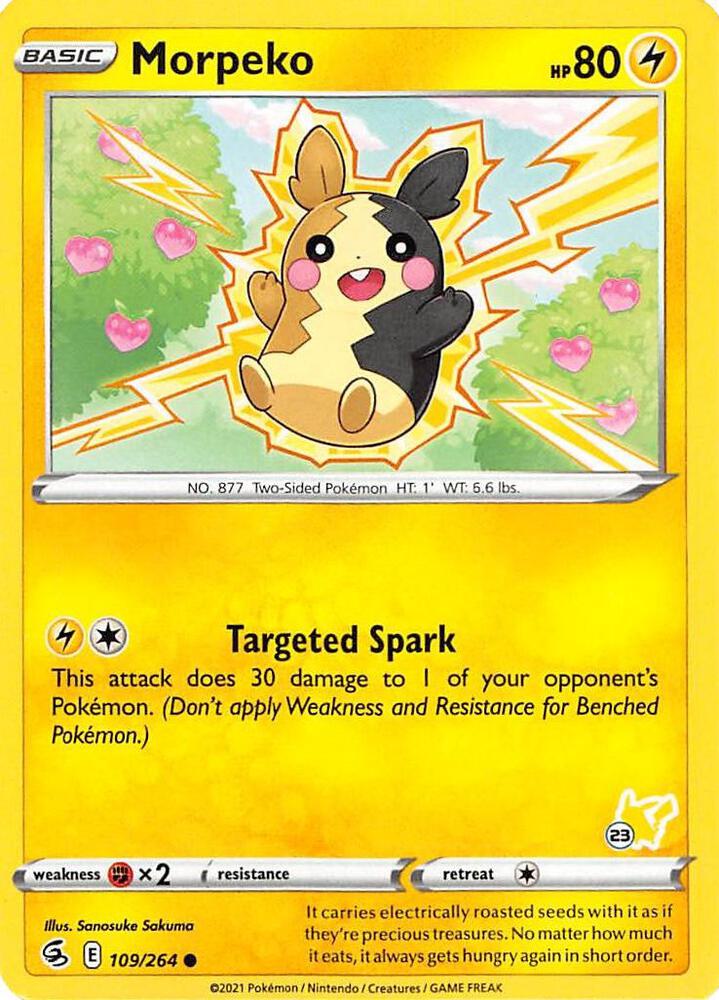 Morpeko - 109/264 (#23 Pikachu Stamped) card image