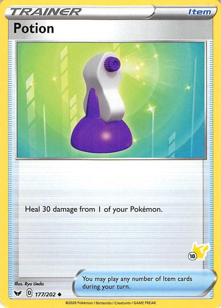 Potion - 177/202 (#18 Pikachu Stamped) card image