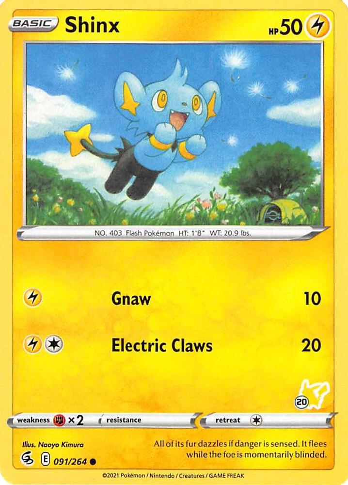 Shinx - 091/264 (#20 Pikachu Stamped) card image
