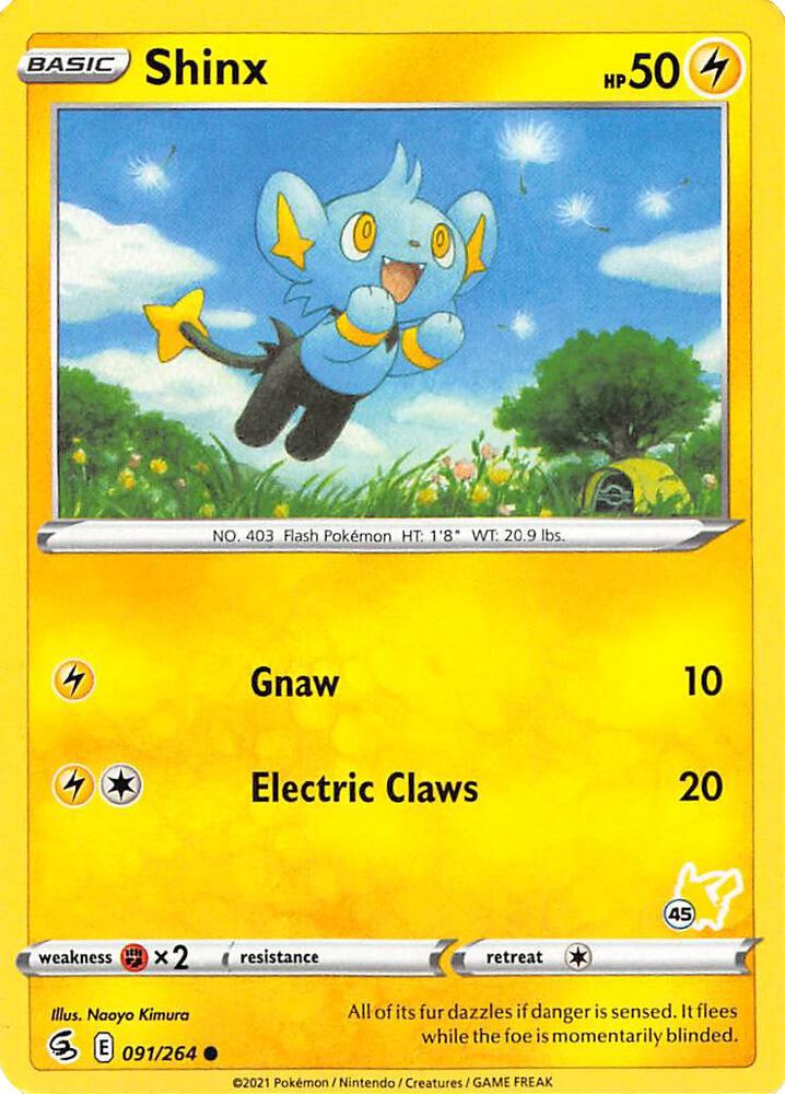Shinx - 091/264 (#45 Pikachu Stamped) card image