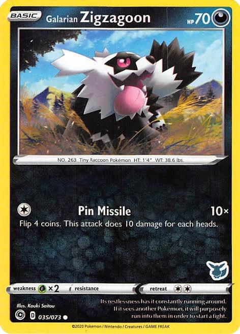 Galarian Zigzagoon - 035/073 (Eevee Stamped) card image