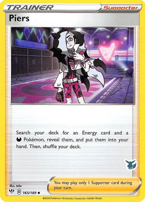 Piers - 165/189 (Eevee Stamped) card image