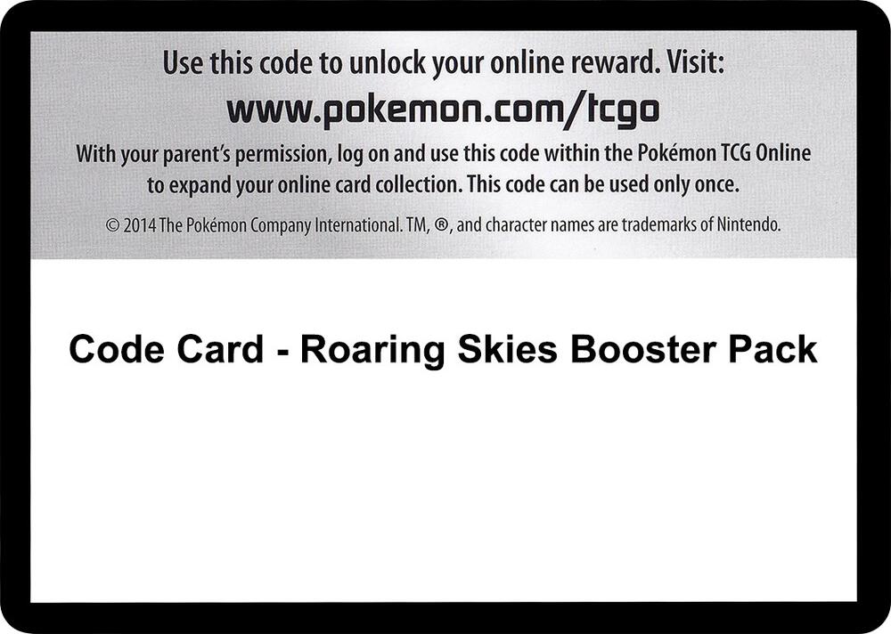 Code Card - Roaring Skies Booster Pack card image