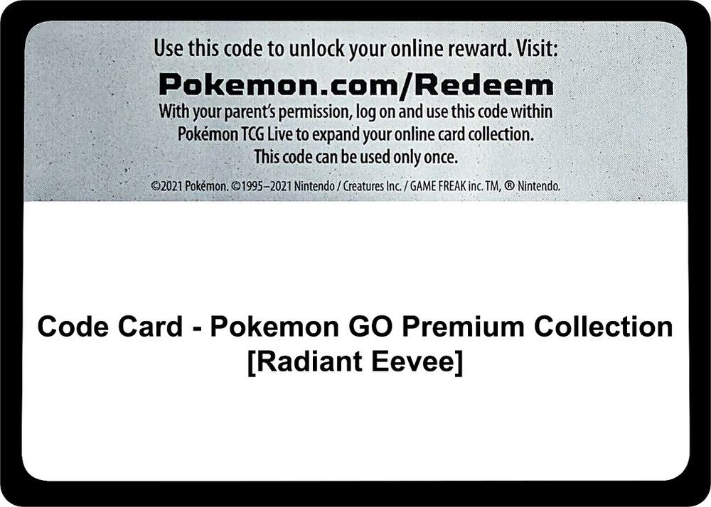 Code Card - Pokemon GO Premium Collection [Radiant Eevee] card image