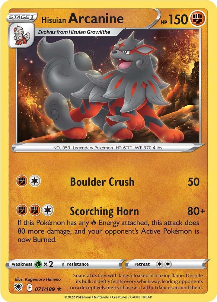 Hisuian Arcanine card image