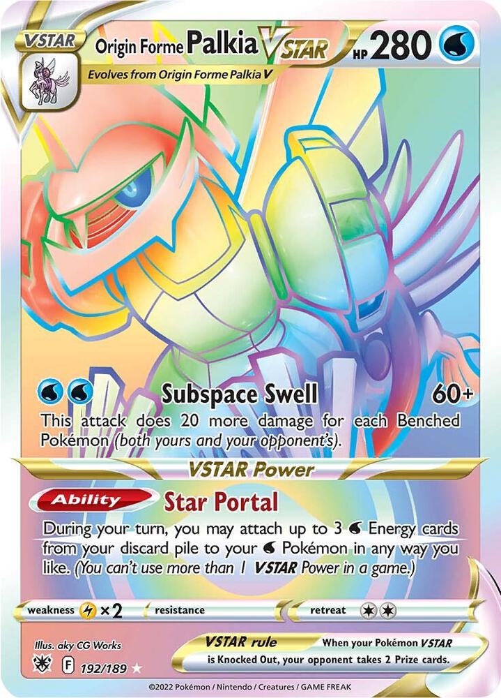 Origin Forme Palkia VSTAR (Secret) (192) card image