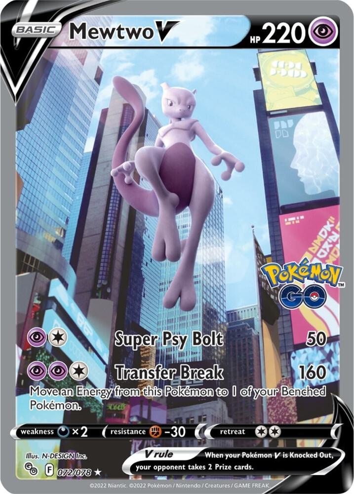 Mewtwo V (Alternate Full Art) card image