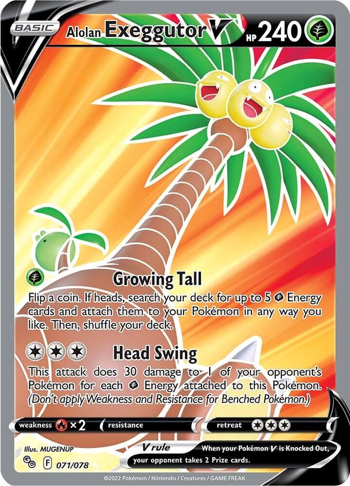 Alolan Exeggutor V (Full Art) card image