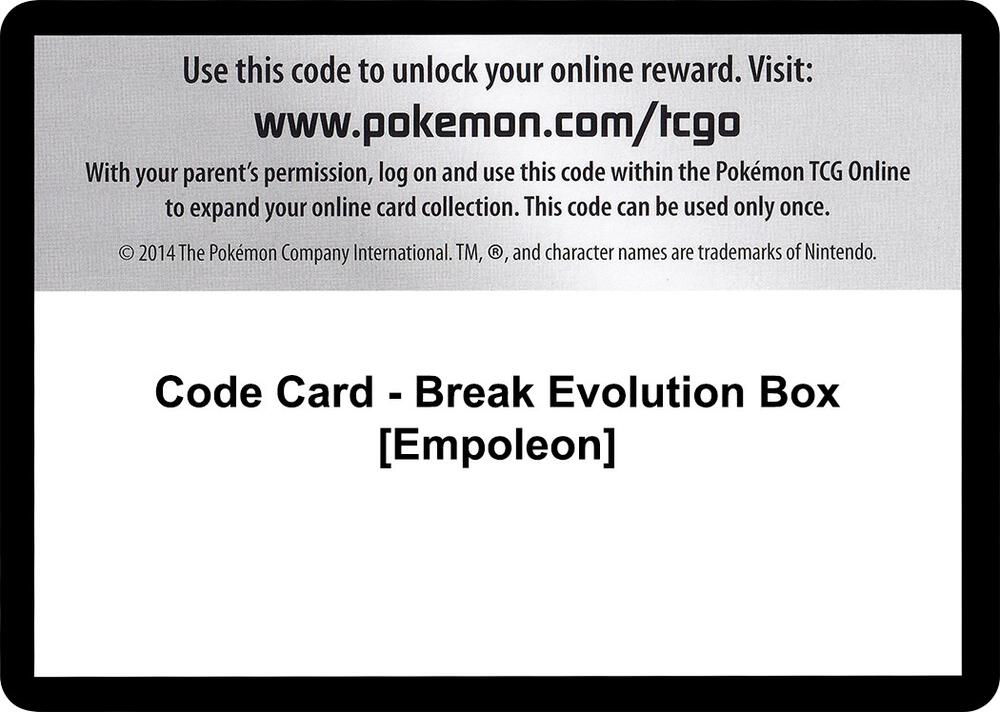 Code Card - Break Evolution Box [Empoleon] card image