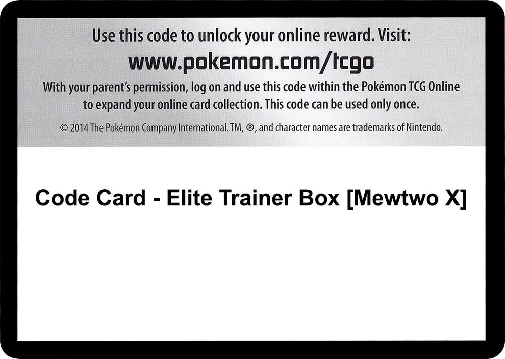 Code Card - Elite Trainer Box [Mewtwo X] card image