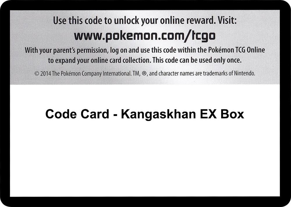 Code Card - Kangaskhan EX Box card image