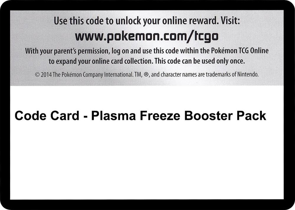 Code Card - Plasma Freeze Booster Pack card image