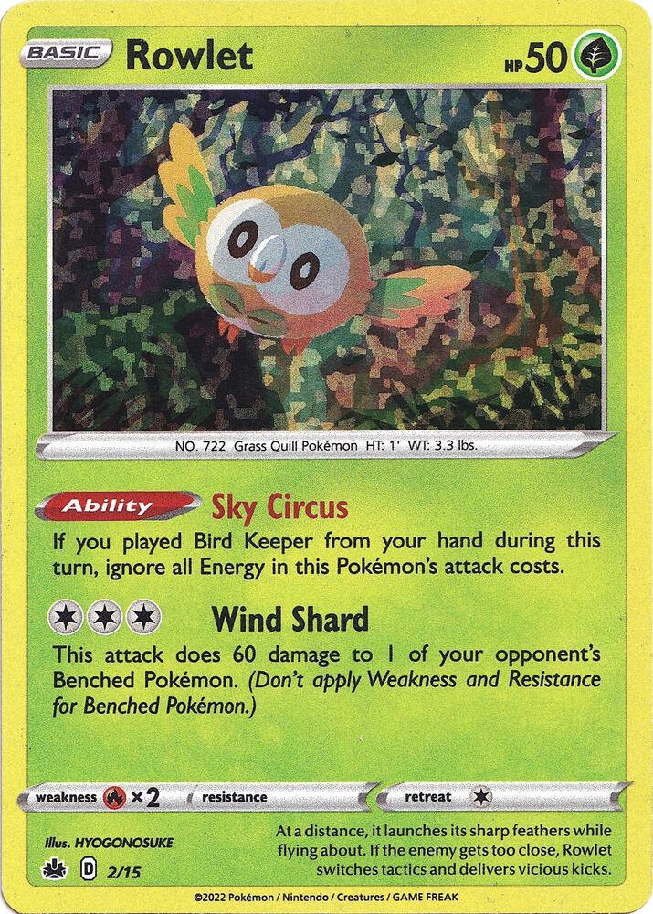 Rowlet - 2/15 card image